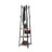 Coat Stand - Steel - Greige and Black - 3 Shelves with Hooks for Scarves