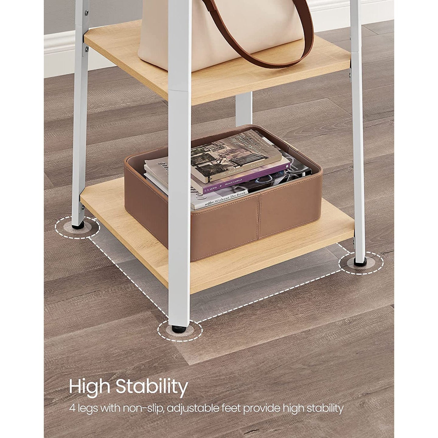 Coat Stand - Steel - Greige and Black - Sturdy Design for Everyday Use