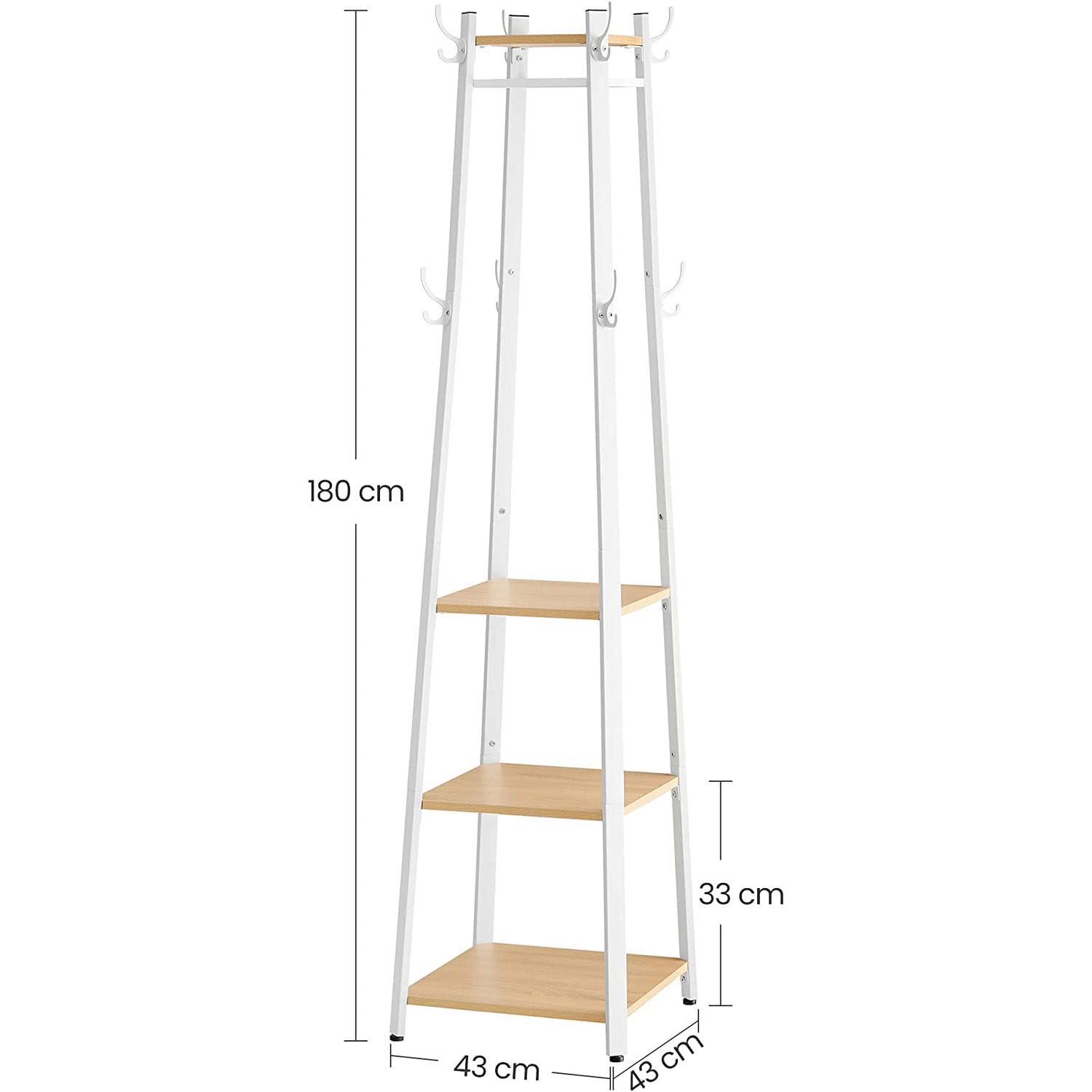 Coat Stand - Steel - Greige and Black - Sturdy Design for Everyday Use