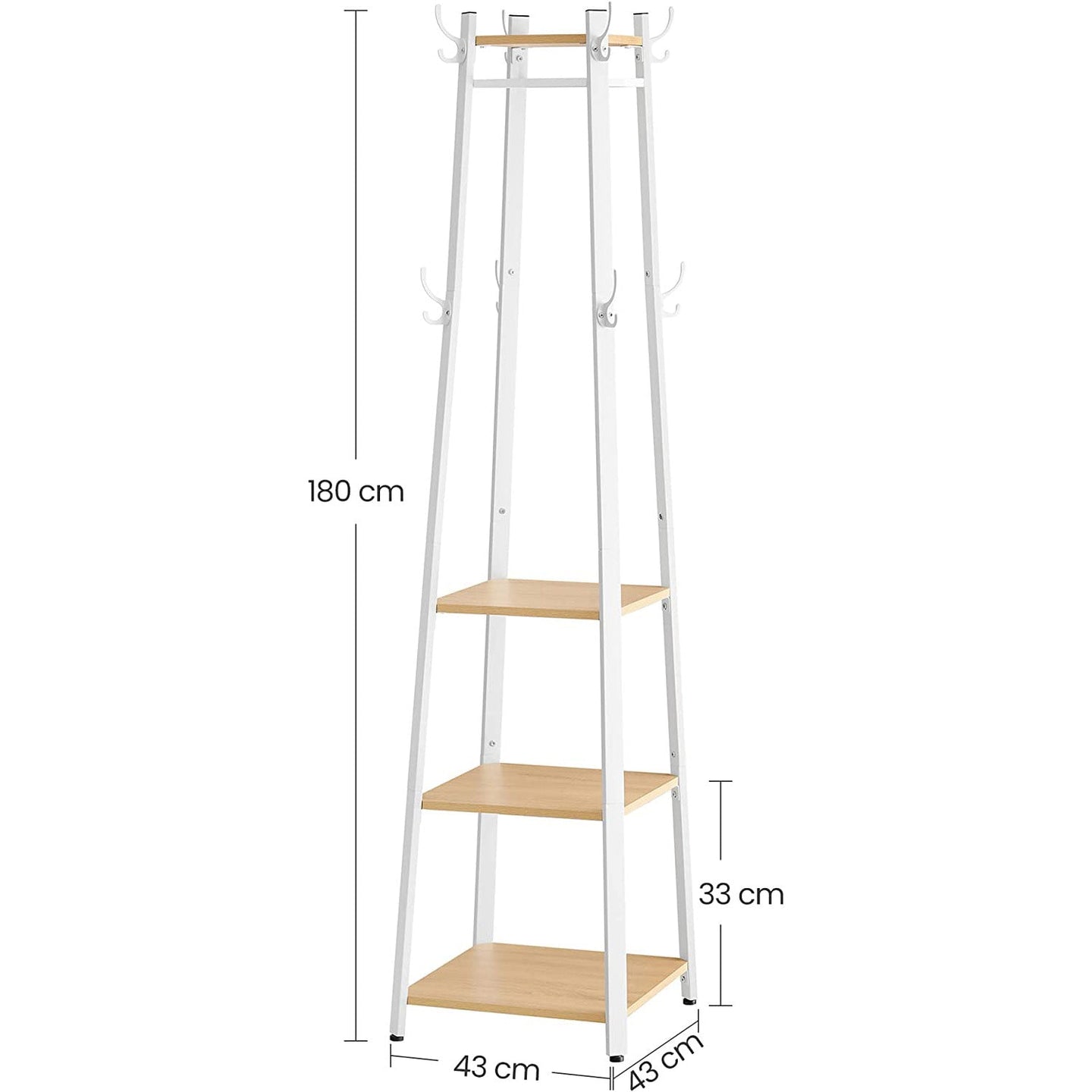 Coat Stand - Steel - Greige and Black - Sturdy Design for Everyday Use