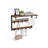 Wall-Mounted Coat Rack - Wood - Rustic Brown - 10 Removable Hooks with Shelf