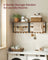 Wall-Mounted Coat Rack - Wood - Rustic Brown - 10 Removable Hooks with Shelf