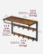 Wall-Mounted Coat Rack - Wood - Rustic Brown - 10 Removable Hooks with Shelf