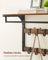 Wall-Mounted Coat Rack - Wood - Rustic Brown - 10 Removable Hooks with Shelf