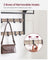 Wall-Mounted Coat Rack - Wood - Greige and Black - 10 Removable Hooks with Shelf