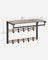 Wall-Mounted Coat Rack - Wood - Greige and Black - 10 Removable Hooks with Shelf