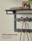 Wall-Mounted Coat Rack - Wood - Charcoal Grey - Includes 10 Removable Hooks and Shelf