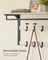 Wall-Mounted Coat Rack - Wood - Rustic White - 10 Removable Hooks with Shelf