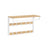 Coat Rack - Wood - Oak and White - Wall Mounted with 10 Removable Hooks and Shelf