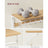 Coat Rack - Wood - Oak and White - Wall Mounted with 10 Removable Hooks and Shelf