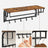Wall-Mounted Coat Rack - Metal - Industrial Grey - Includes Storage Shelf and 5 Removable Hooks