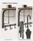 Wall-Mounted Coat Rack - 5 Hooks and Shelf - Wood - Greige and Black - Study and Reliable Design