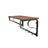 Coat Rack Shelf - Wood - Rustic Brown and Black - Wall Mounted with 5 Hooks and Hanging Rail