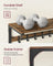 Wall-Mounted Coat Rack - Wood - Rustic Brown and Black - 10 Removable Hooks with Shelf