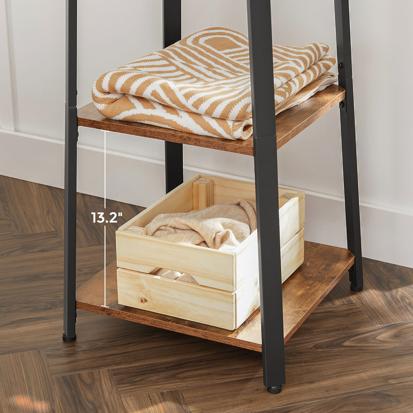 Coat Stand - Metal - Rustic Brown