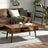 Coffee Table - Wood - Rustic Brown - Storage Drawer and Open Compartment