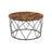 Small Centre Table - Steel - Rustic Brown and Black