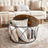 Small Centre Table - Steel - Rustic Brown and Black