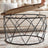 Small Centre Table - Steel - Rustic Brown and Black