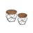 Set of 2 Round Coffee Tables - Steel - Rustic Brown & Ink Black - Robust Design for Living Room and Bedroom