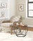 Set of 2 Round Coffee Tables - Steel - Rustic Brown & Ink Black - Robust Design for Living Room and Bedroom