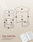 Set of 2 Round Side Tables - Natural Beige - Nesting Design with Hidden Storage and Top Tray