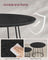 Set of 2 Round Side Tables - Steel Frame - Rustic Brown