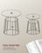 Set of 2 Round Coffee Tables - Steel Frame - Rustic Brown