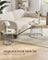 Coffee Table Set - Steel Frame - Natural Beige - Modern Round Design