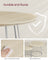Coffee Table Set - Steel Frame - Natural Beige - Modern Round Design