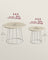 Coffee Table Set - Steel Frame - Natural Beige - Modern Round Design