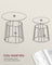 Coffee Table Set - Steel Frame - Natural Beige - Modern Round Design