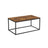 Coffee Table - Steel Frame - Rustic Brown and Black - Compact Dimensions