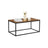 Coffee Table - Steel Frame - Rustic Brown and Black - Compact Dimensions