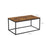 Coffee Table - Steel Frame - Rustic Brown and Black - Compact Dimensions