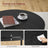 Round Coffee Table - Faux Marble - Black