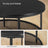 Round Coffee Table - Faux Marble - Black