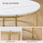 Round Coffee Table - Faux Marble - White and Metallic Gold