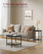 Round Coffee Table - Faux Marble - Black - Compact and Convenient Size