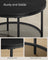 Round Coffee Table - Faux Marble - Black - Compact and Convenient Size