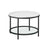 Round Coffee Table - Faux Marble - White and Ink Black
