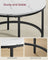 Round Coffee Table - Faux Marble - White and Ink Black