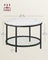 Round Coffee Table - Faux Marble - White and Ink Black