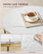 Round Coffee Table - Faux Marble - White and Pale Gold