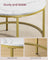 Round Coffee Table - Faux Marble - White and Pale Gold