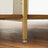 Round Coffee Table - 2-Tier Design - Tempered Glass - Hazelnut Brown and Gold
