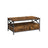 Coffee Table - Wood - Rustic Brown and Black - Open Shelf for Display and Accessibility