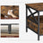 Coffee Table - Wood - Rustic Brown and Black - Open Shelf for Display and Accessibility