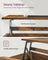 Lift-Top Coffee Table - Wood - Brown - Open and Hidden Storage with X-Shaped Bars