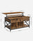 Lift-Top Table Coffee Table for Living Room - Steel and Wood - Rustic Brown